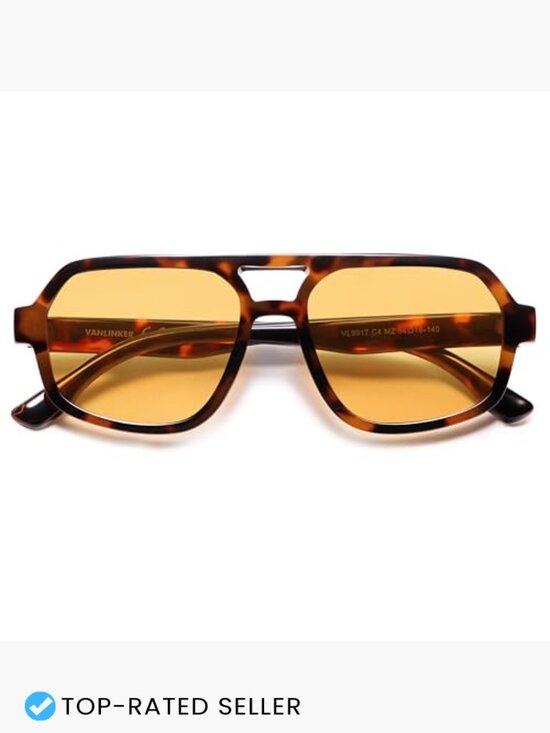 Retro Aviator Sunglasses Polarized Oversized Square Frame  display picture 3